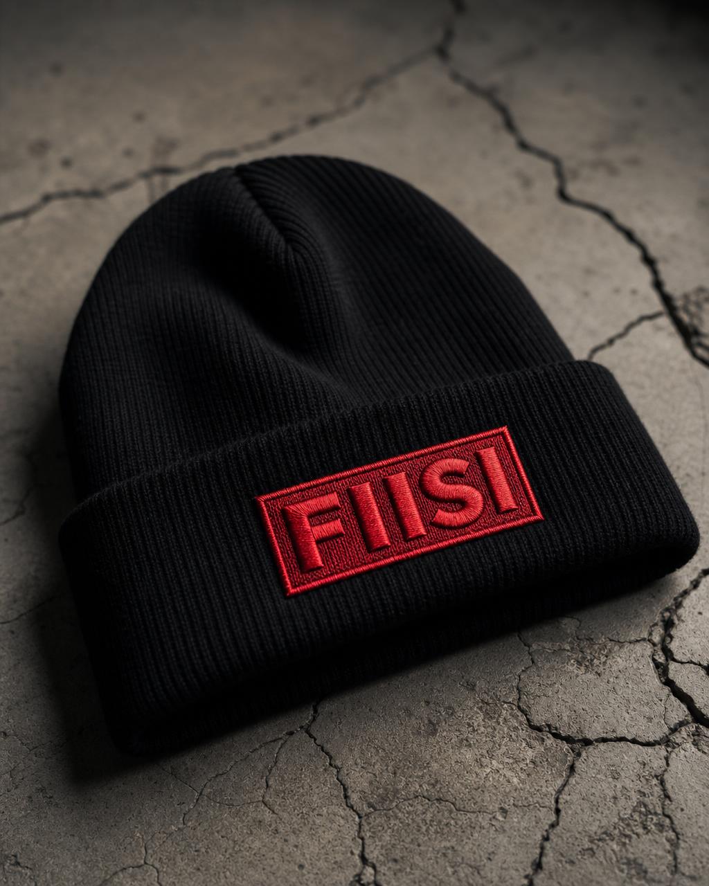 Patch Ribbed Beanie